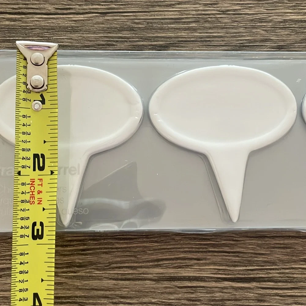 Crate & Barrel White Porcelain Cheese Markers
